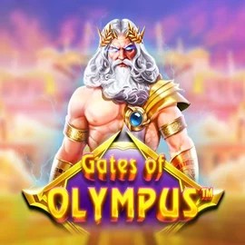 Gates of Olympus slot logo by Pragmatic Play at Fridayroll CasinoGates of Olympus